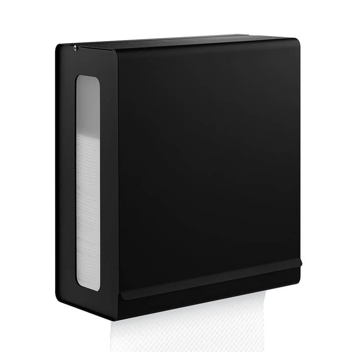 Wall Mounted Paper Towel Dispenser for C-Fold Towels - Black for wholesale by blomus