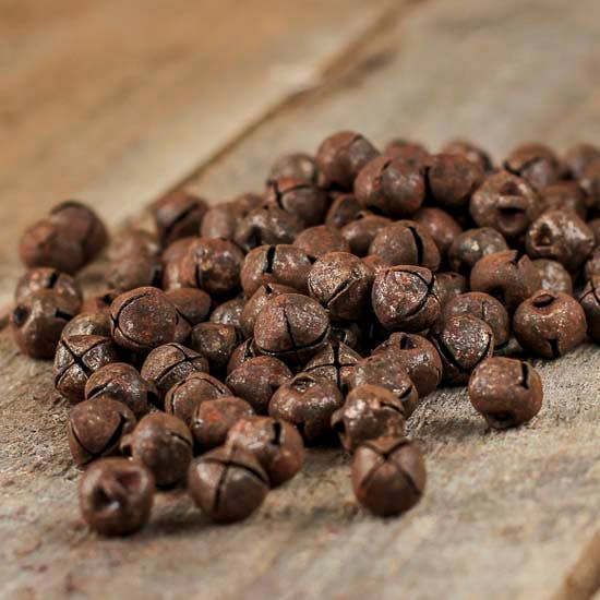 Factory Direct Craft - Wholesale Ornament Set - 10mm Rusty Tin Jingle Bells - Bag of 144 Rusted Bells