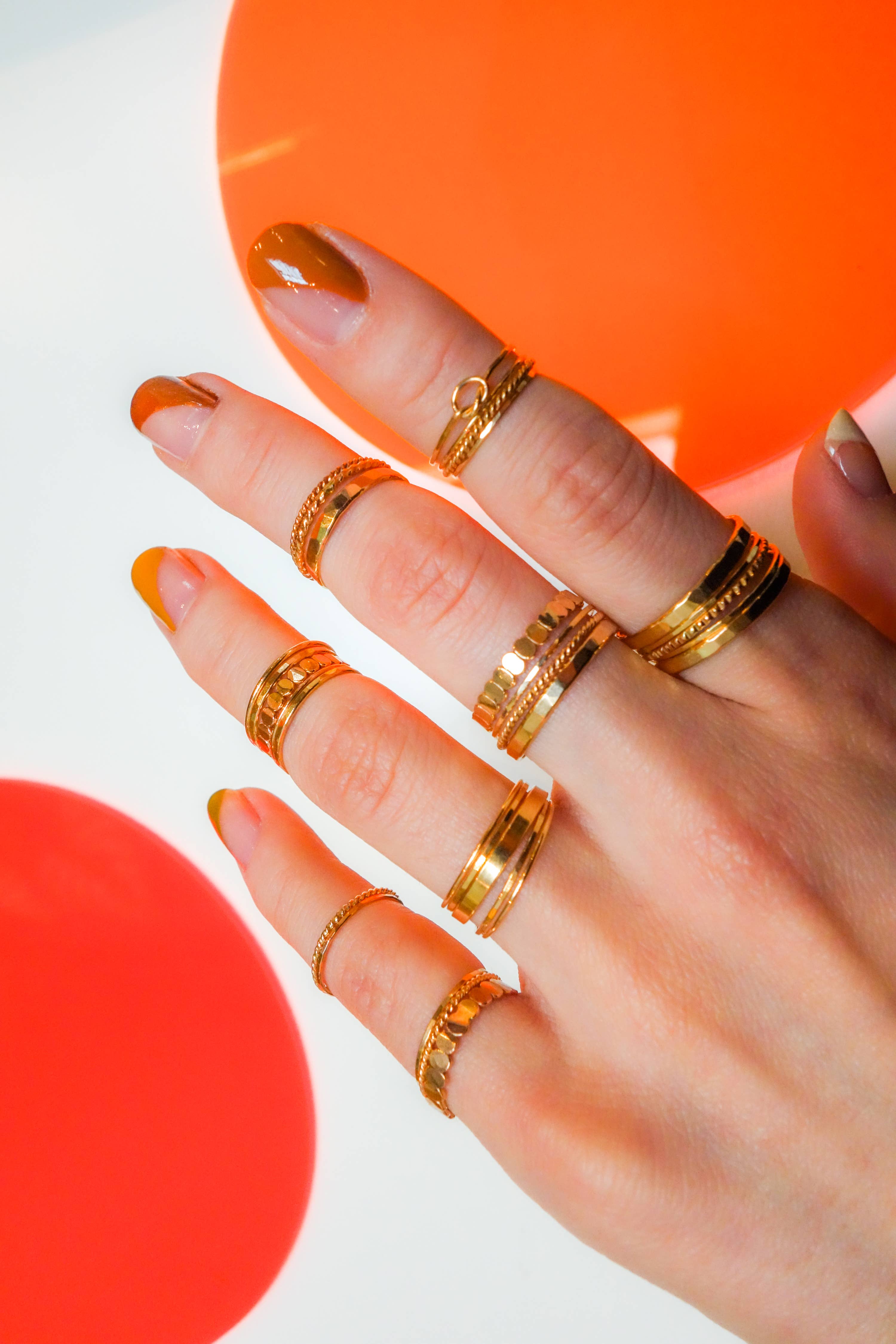 Hannah Naomi - Vendita all'ingrosso Anello midi/a fascia - Anello con Perline, Riempimento in Oro 14K3