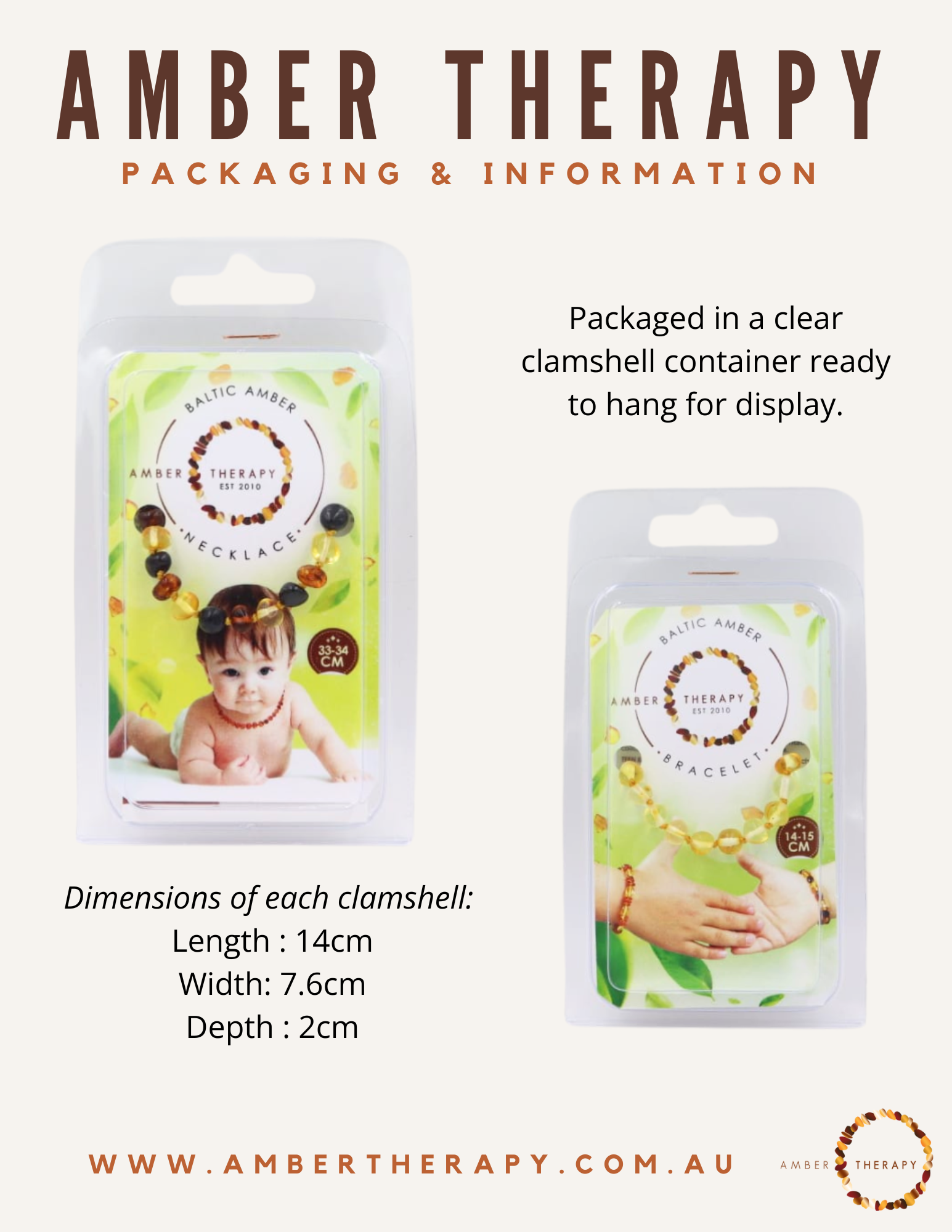 Amber Therapy - Wholesale Beaded Bracelet - Kids - 14-15cm Multi Amber Bracelet/Anklet2