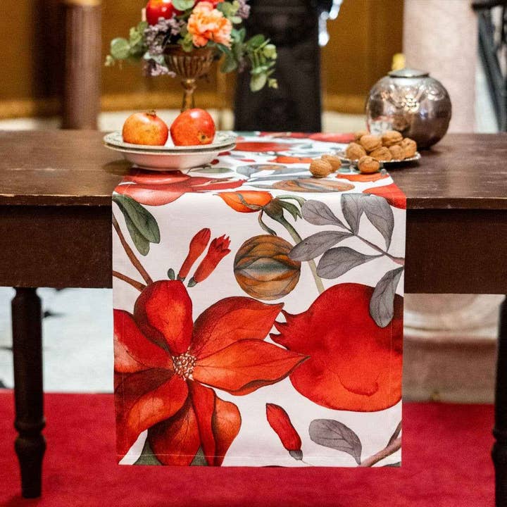 The Napking - Vendita all'ingrosso Runner - Cotton Satin Runner Grenade 100% Made in Italy1