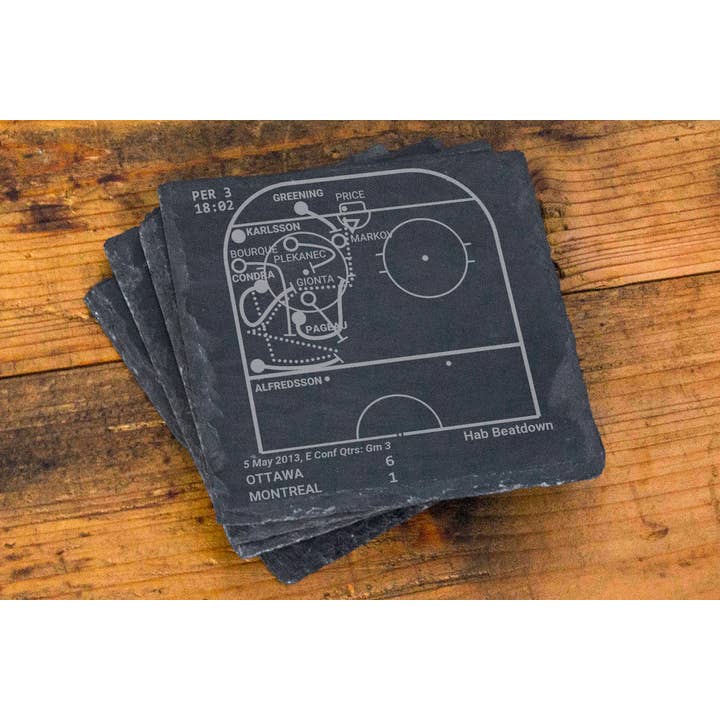 Greatest Senators spelar: Skifferunderlägg (Set med 4) för wholesale av Playbook Products
