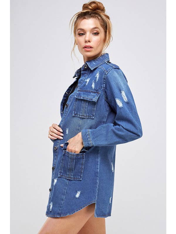 patrol jeans - Wholesale Denim Jacket - Women's - Ladies Denim Jacket - 3/4 Quarter 4 Packets