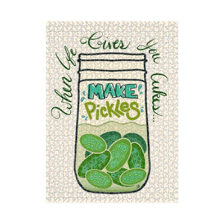 När livet ger dig cukes... gör pickles vertikalt pussel för wholesale av UpRoot Design Studio
