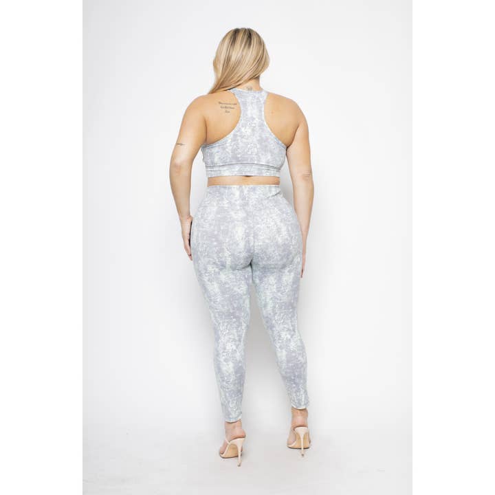 Curve Market - Wholesale Athletic/Lounge Leggings - Women's - PLUS SIZE ACTIVEWEAR HIGH WAIST PRINT LEGGINGS