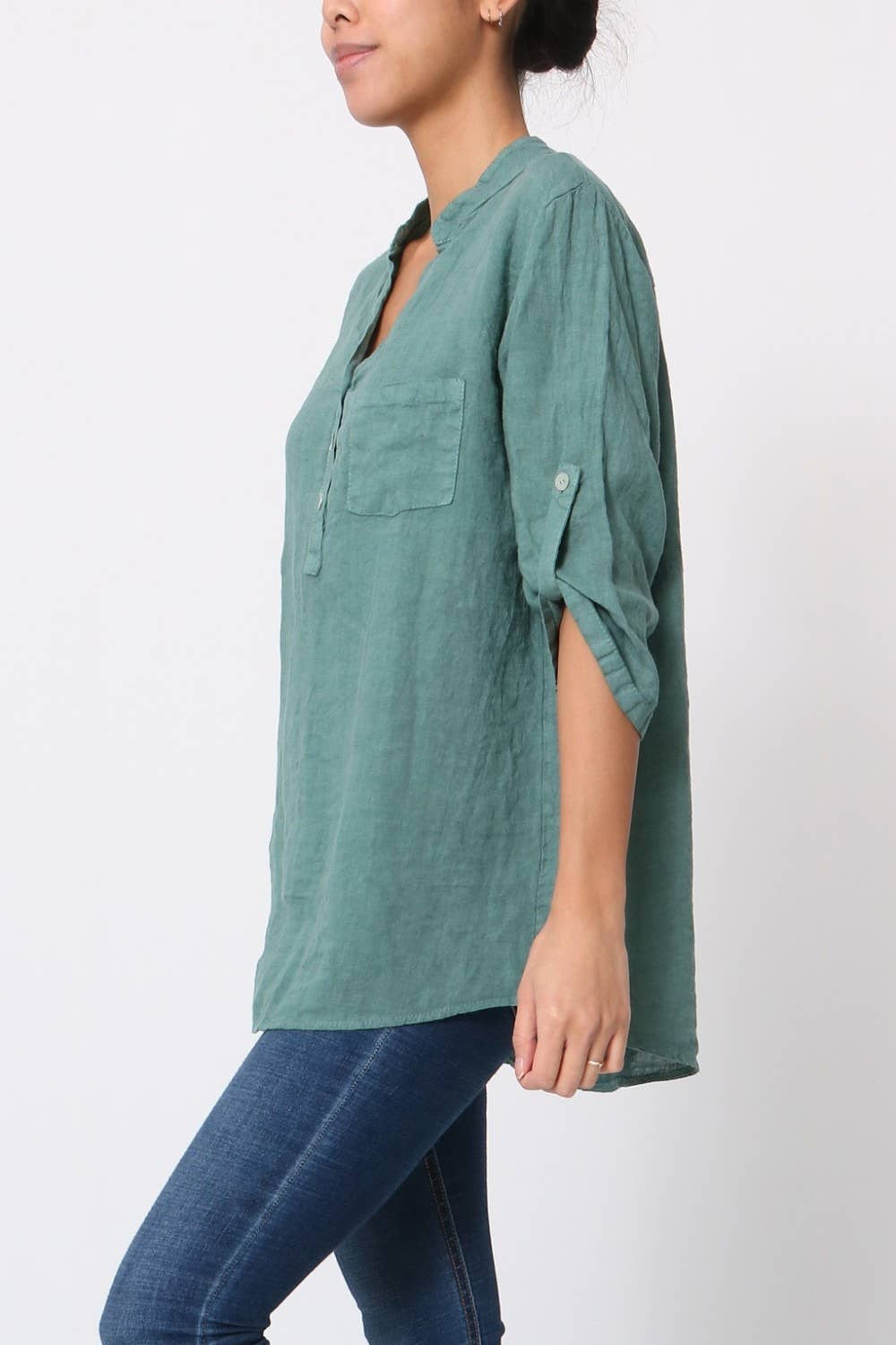 LÉA & LUC - Wholesale Button Down Shirt - Women's - 100% Linen Blouse REF. 636747