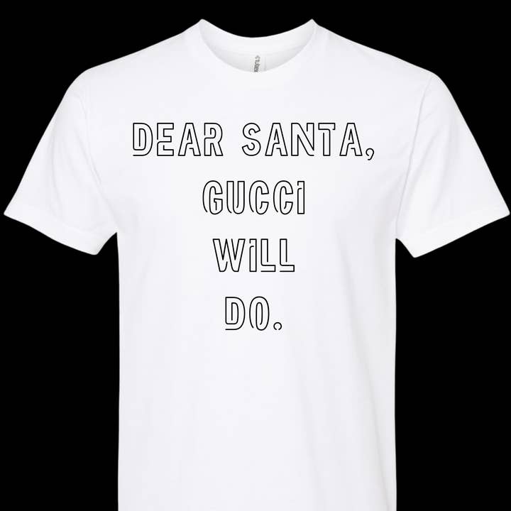 White Dear Santa Tee for wholesale on Faire0