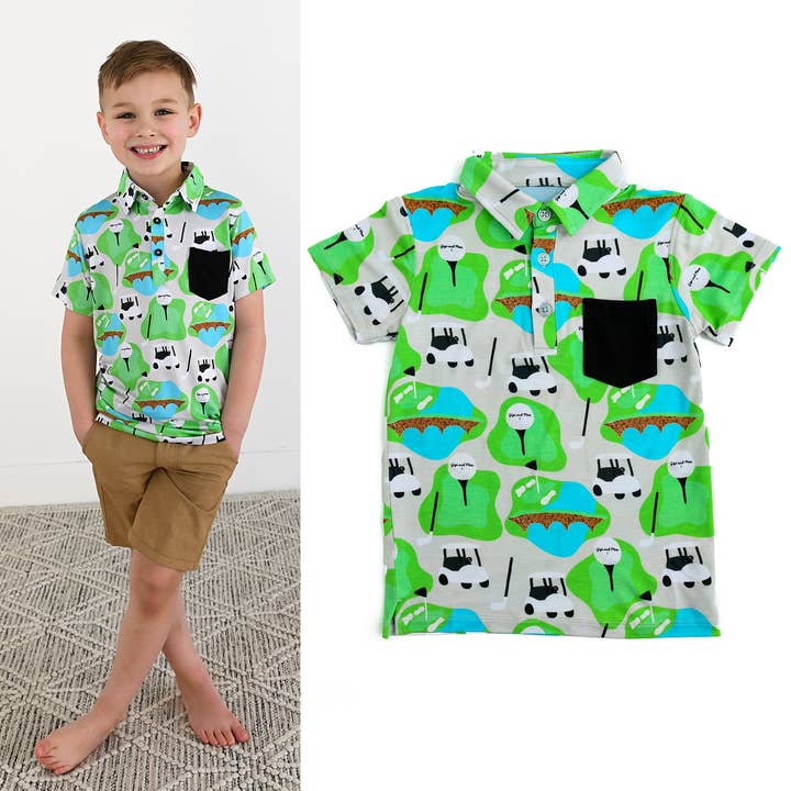 Gigi and Max - Wholesale T-Shirt - Kids - Ryder Golf Polo Shirt Bamboo Kids Toddler