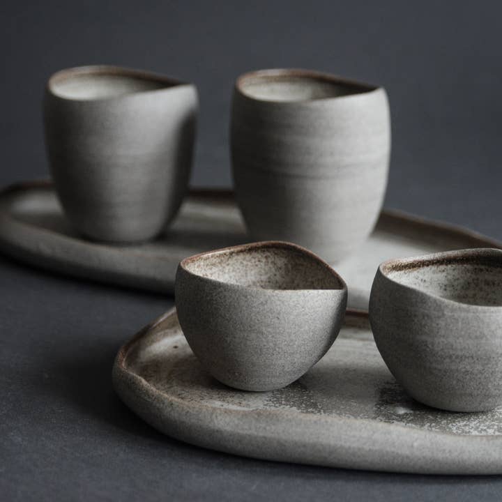 LAIMA CERAMICS (SIA Radosa Apvieniba Spares) - Wholesale Dinner plate - Stone - "DUNE" handmade plate oval, stc stoneware4