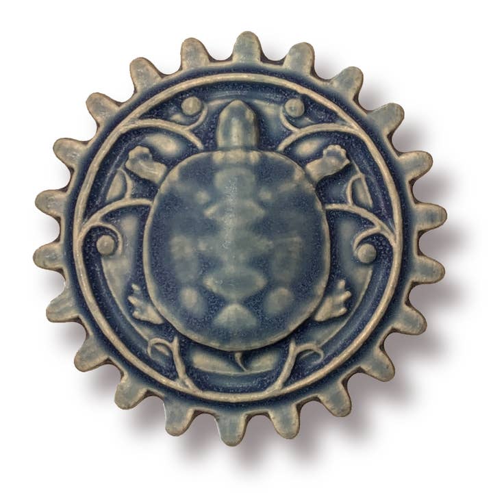Gear Turtle Art Tile voor wholesale door Whistling Frog Tile Inc.