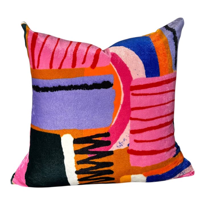 Winton and Waits - Wholesale Throw Pillow Cover - Over the Rainbow Silk Velvet Pillow Cover1