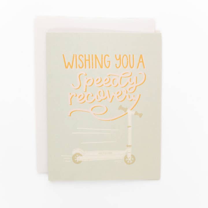 Speedy Recovery Scooter Greeting Card for wholesale by PaperHeart Studio