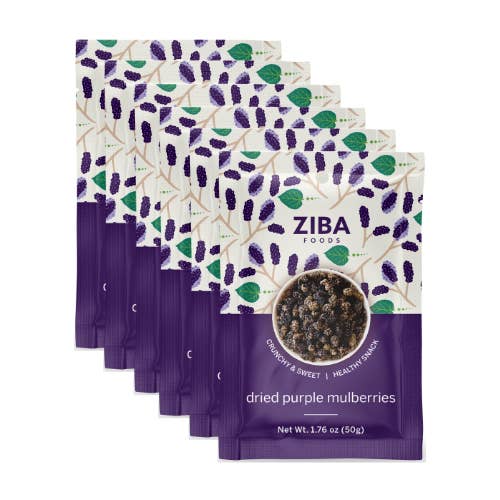 Dried Purple Mulberries Single-Serve Snack, Vegan 1 oz for wholesale by Ziba Foods
