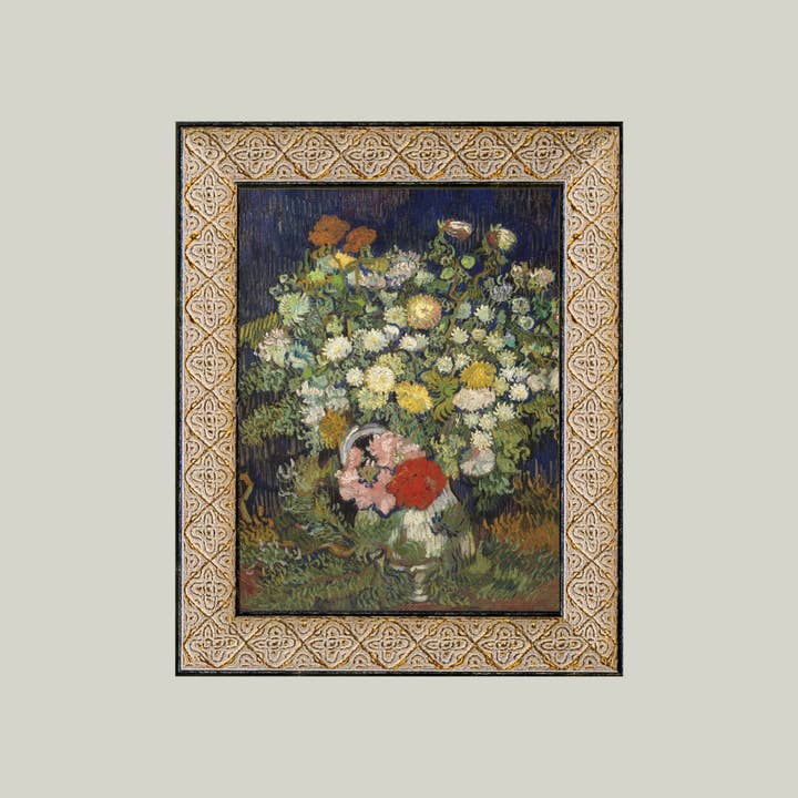 Petal Lane Home - Wholesale Wall Art Set - Flowers In Vase Framed Antique Art