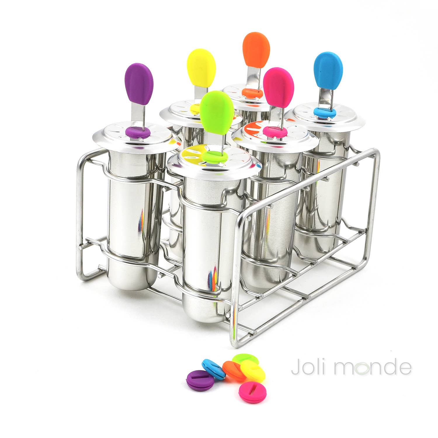 Joli Monde - Wholesale Cooler/Cooler Bag - Set of 6 TUBULUS 85ml stainless steel ice cream molds1
