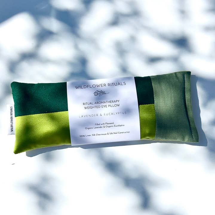 Wildflower Rituals - Wholesale Kuuroord/therapeutisch kussen - Aromatherapie verzwaard oogkussen - Eucalyptus & Lavendel1