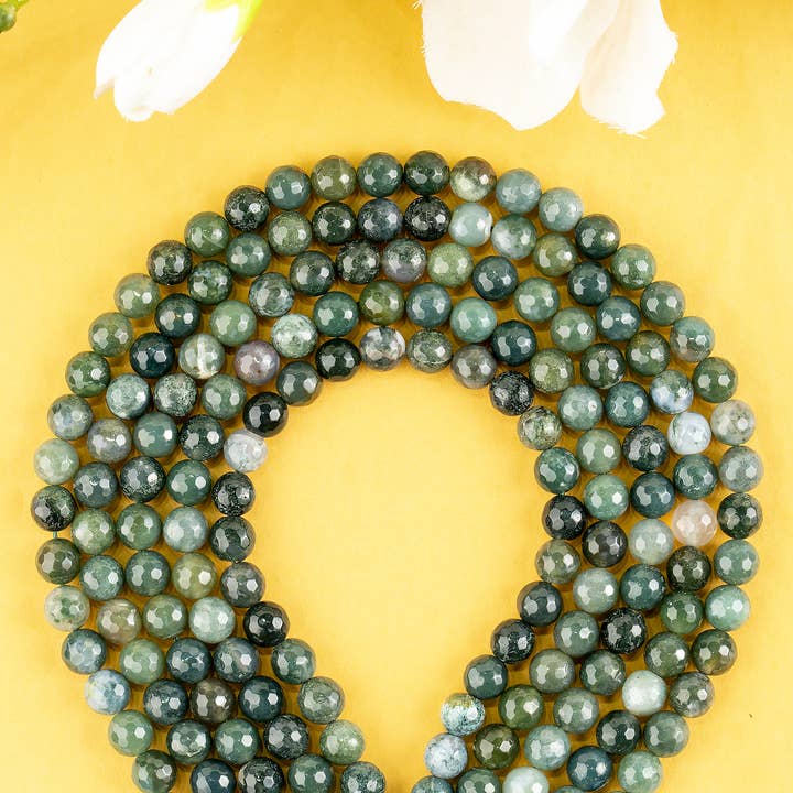 Soothing Crystals Beads - Wholesale Beads - Faceted Beads | Moss Agate | Crystal Beads for Jewelry 11