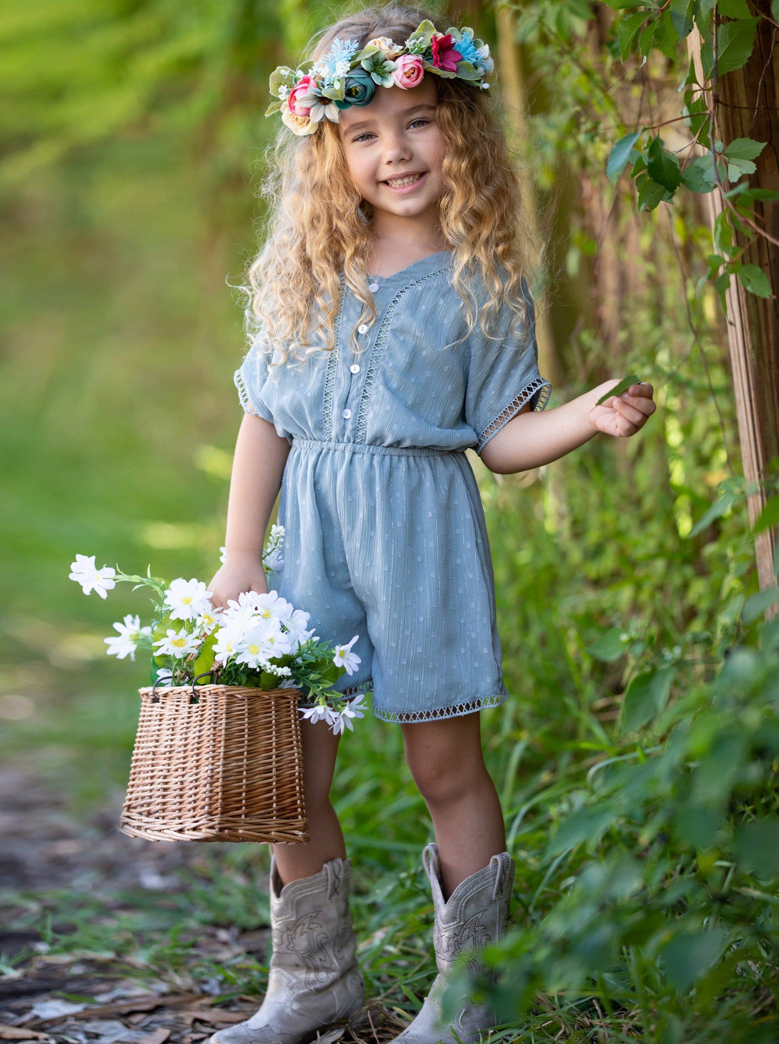 Mia Belle Girls • Wholesale - Vente Combishort – enfant - Barboteuse à manches courtes Graceful Beauty14