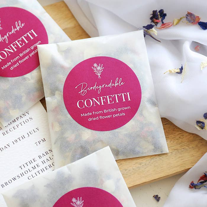 LSF Wholesale - Wholesale Confetti - Violet Biodegradable Petal Confetti Sachet
