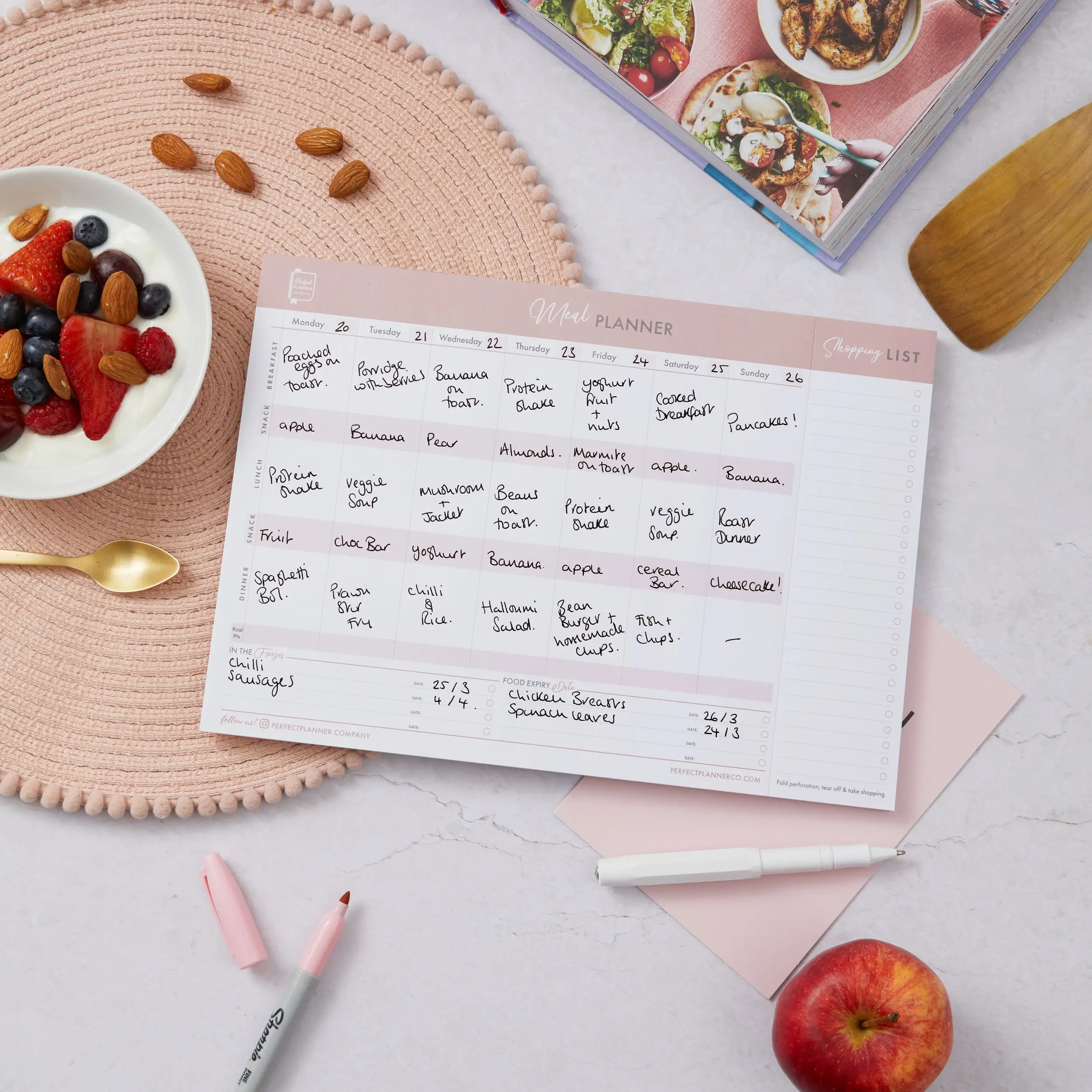Perfect Planner Company - Wholesale Planner - Meal Planner Magnetic Pad - Dusky2
