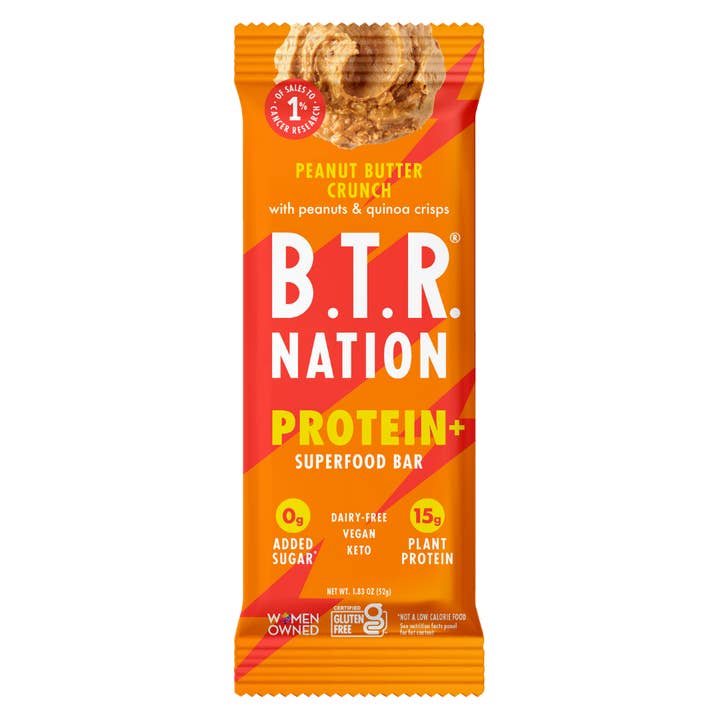 B.T.R. Bar - Wholesale Snack Bar - PEANUT BUTTER CRUNCH PROTEIN+ Superfood Bar