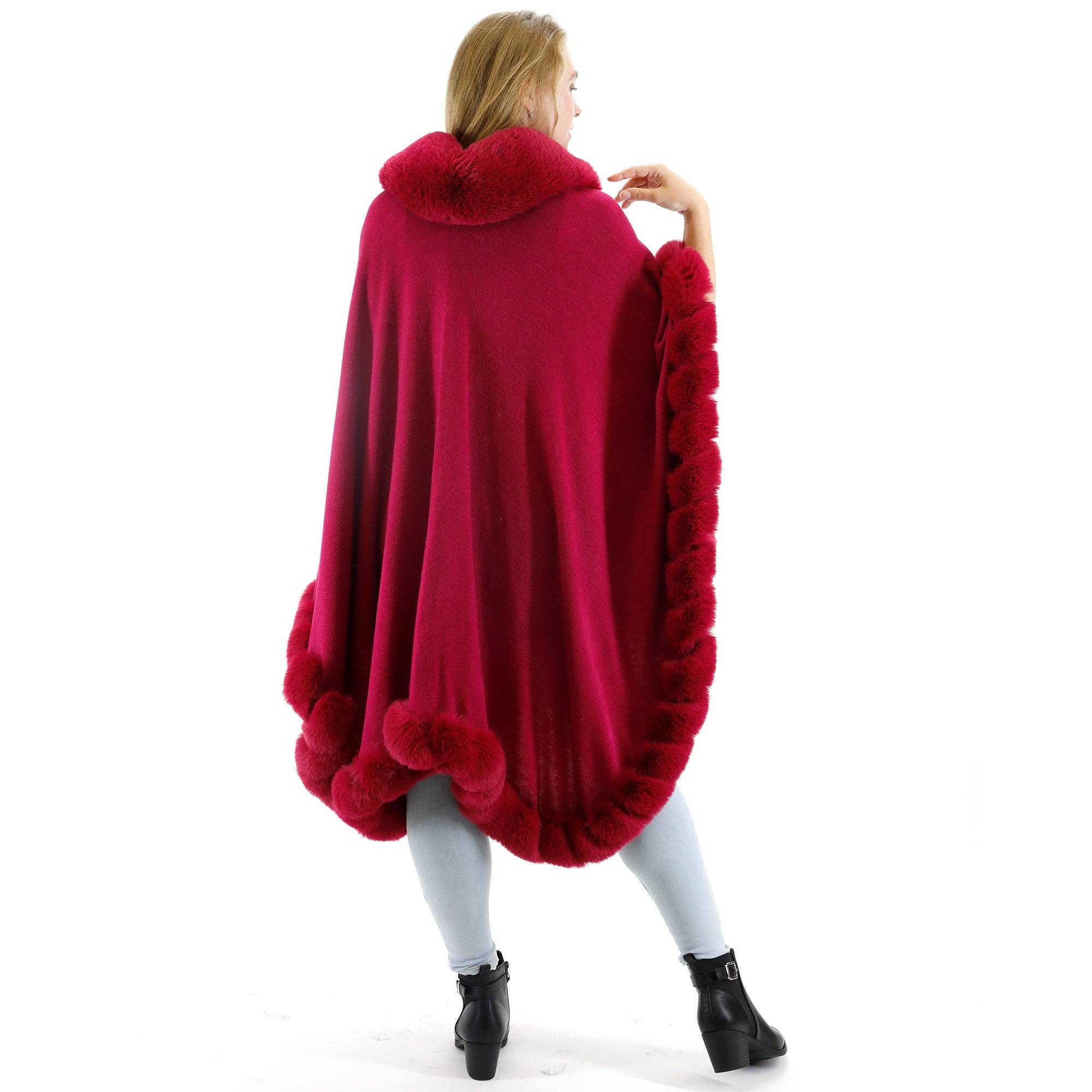 TAPA fashion – Engroshandel Pels-/kunstpelsfrakke - Dame – Ensfarvet pels sjal SW3719 (3 stk)13