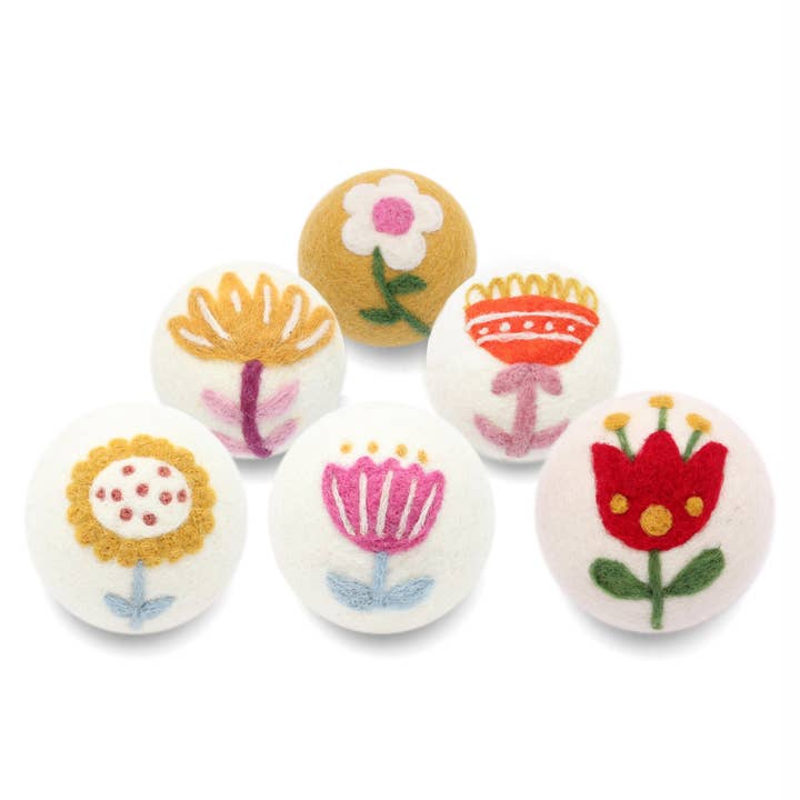 Ethical Global - Wholesale Dryer Balls - Flowers: Eco Wool Dryer Balls Fair Trade