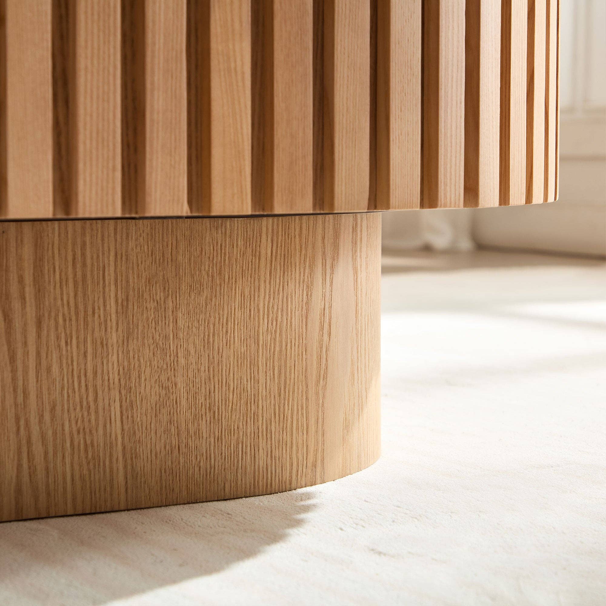 HOMYCASA DESIGN INC - Vente Tables basses - Table basse ovale en bois fait main Modena 43,7"8