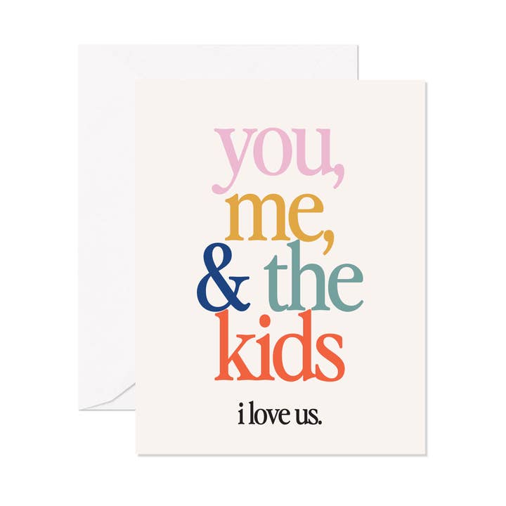 You Me & The Kids Greeting Card for wholesale by Socialvites