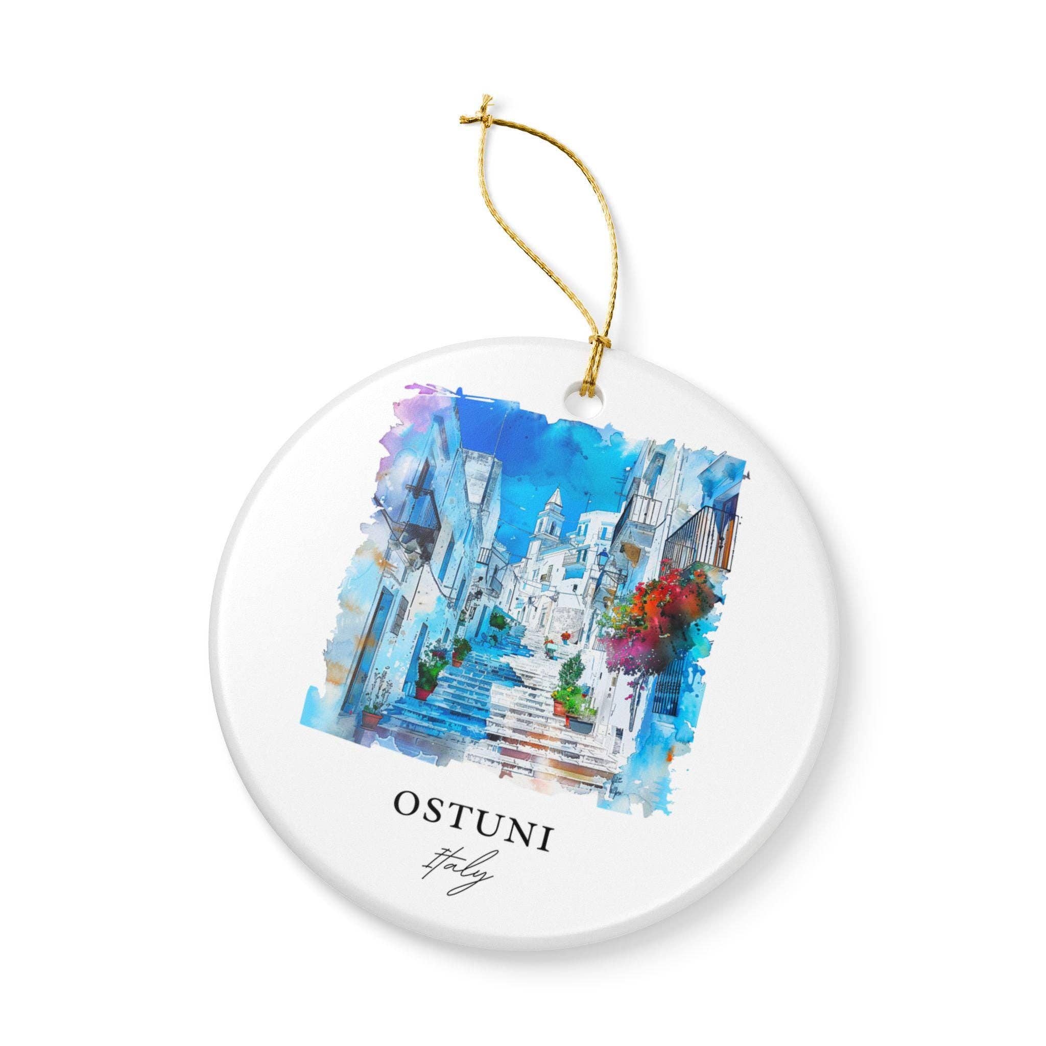 Premium Travel Art - Wholesale Ornament - Ostuni Italy Ornament: Unique Ostuni Souvenir, Ostuni Xmas Decor, and Authentic Ostuni Italy Gift2