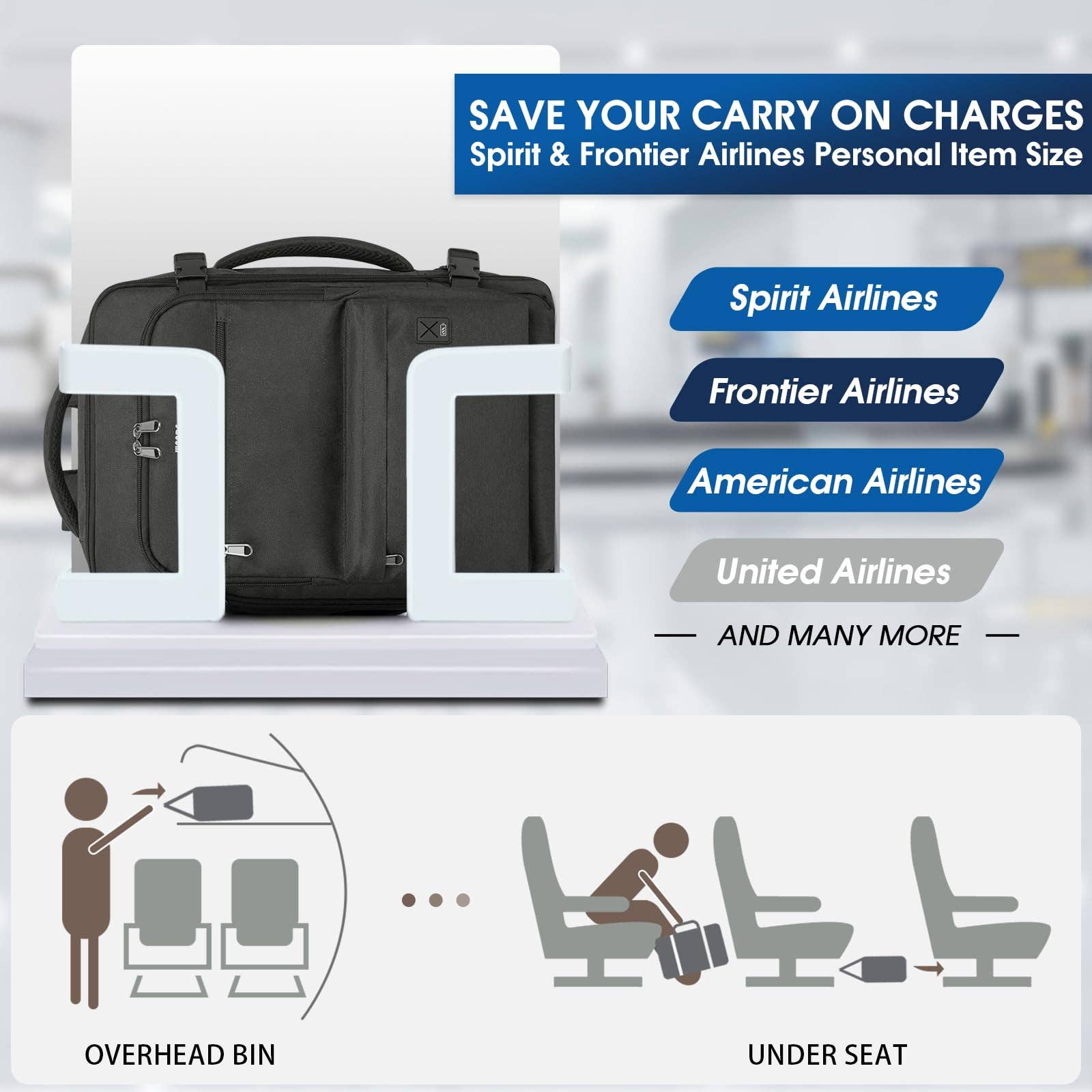 wandf - Wholesale Backpack - Unisex - Laptop Backpack 17 Inch with Wet Pocket For Spirit Airlines1