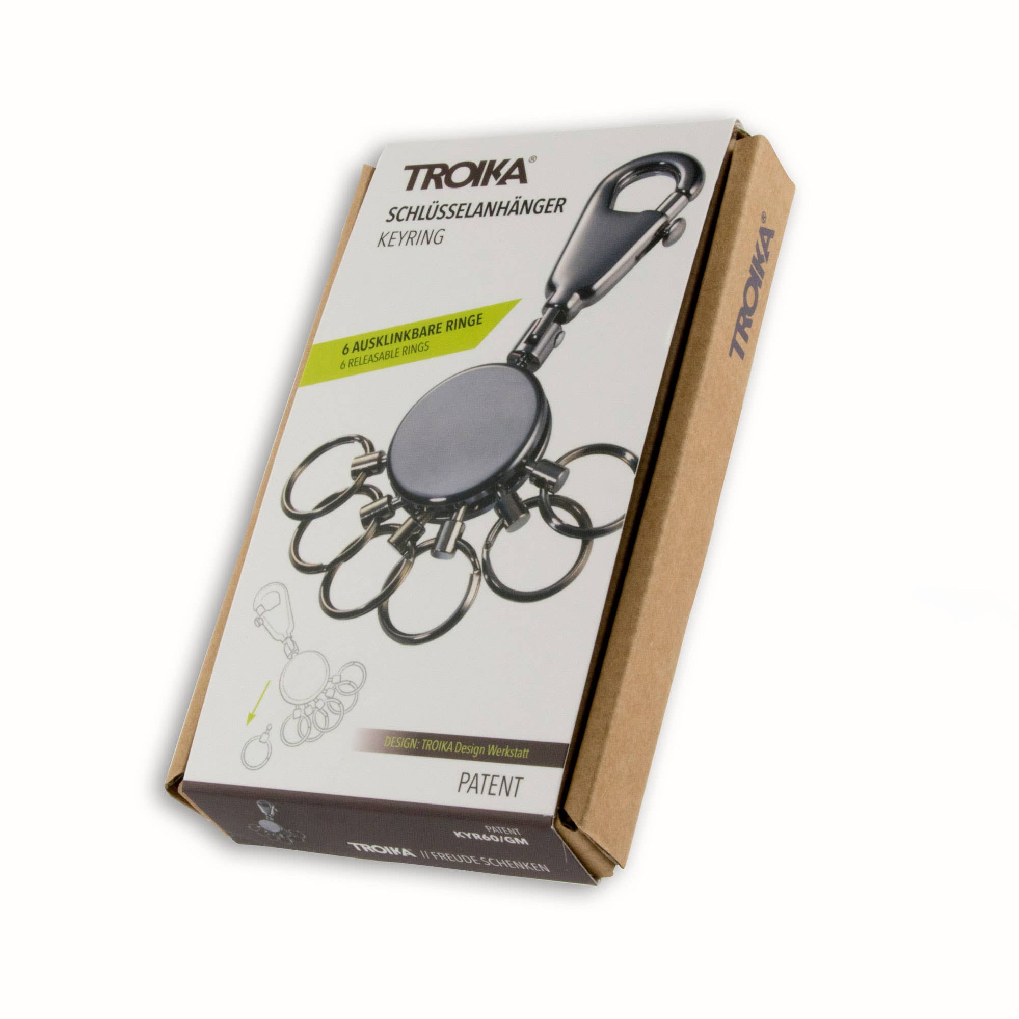 Troika, Duke Baron & Paperthinks by Brand Node, Inc. - Wholesale Keychain - Unisex - Troika Patent Legendary Multi-Ring Quick Release Keyring3