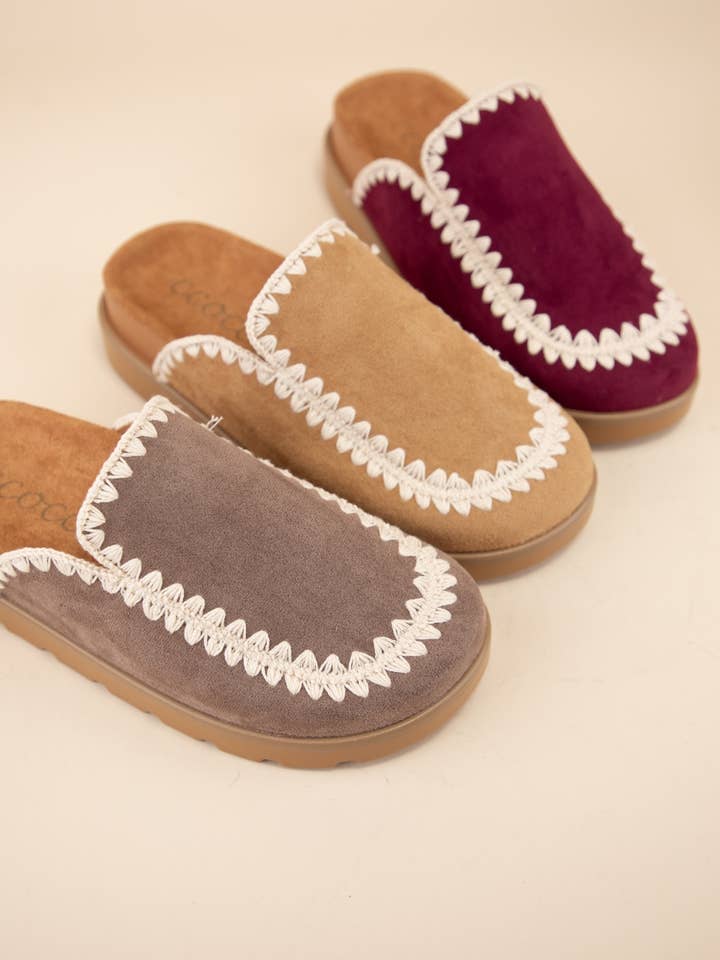 CCOCCI - Wholesale Slippers - Women's - MARGRET CROCHET STITCH DESIGN MOCCASIN SLIPPERS10