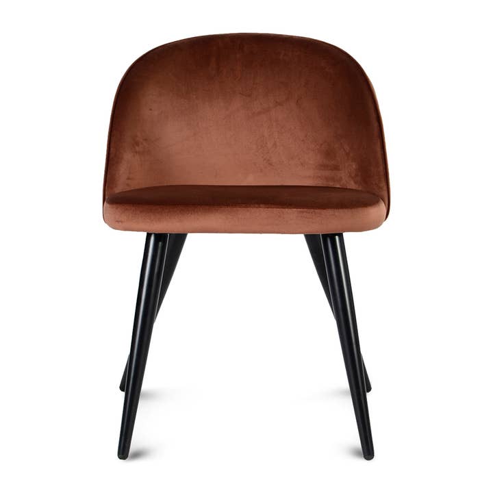 Opjet Paris - Vente Chaises - Chaise Ingrid velours terracotta L50 P56 H77cm