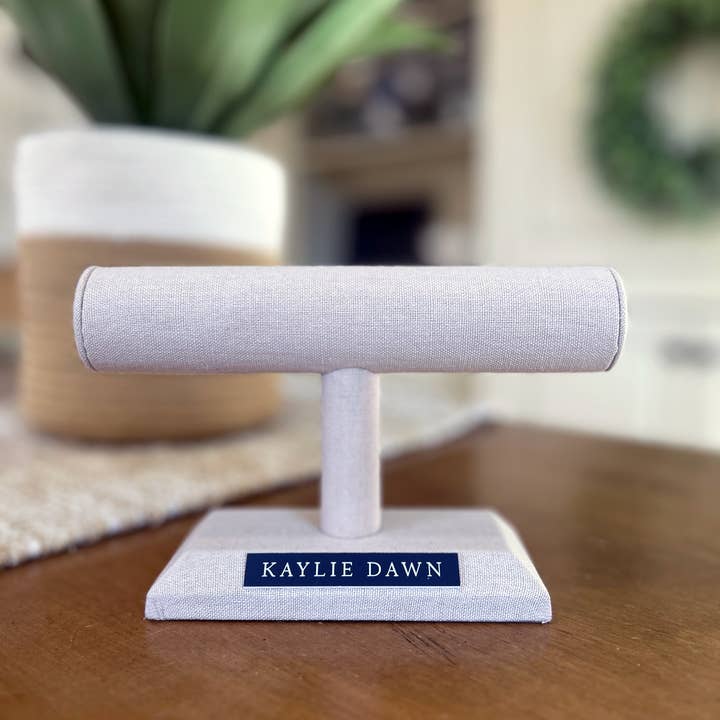 Kaylie Dawn Jewelry - Wholesale Jewelry Stand & Display - Jewelry Displays - Bracelet Bar or Grid - Linen Covered