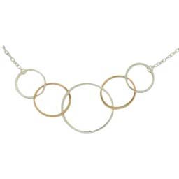 Large 5 Circle Pendant Necklace for wholesale by Mark Steel Jewelry