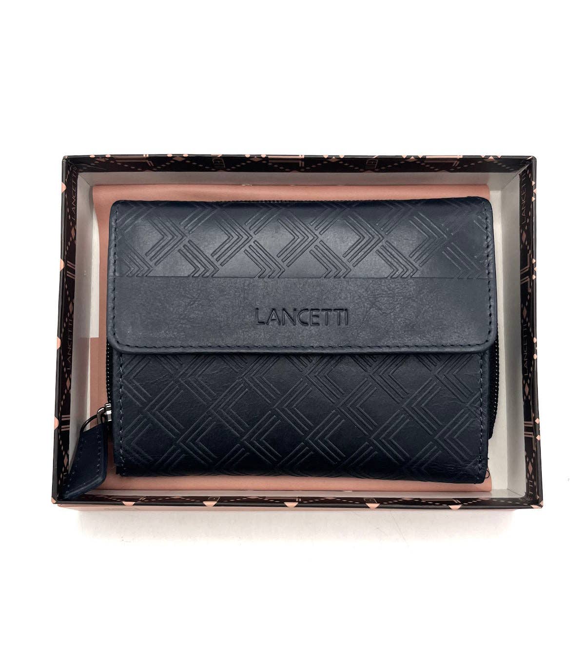 Suie Valentini srl - Vendita all'ingrosso Portafogli - Donna - Portafoglio in vera pelle, Brand Lancetti, art. LL23765-321