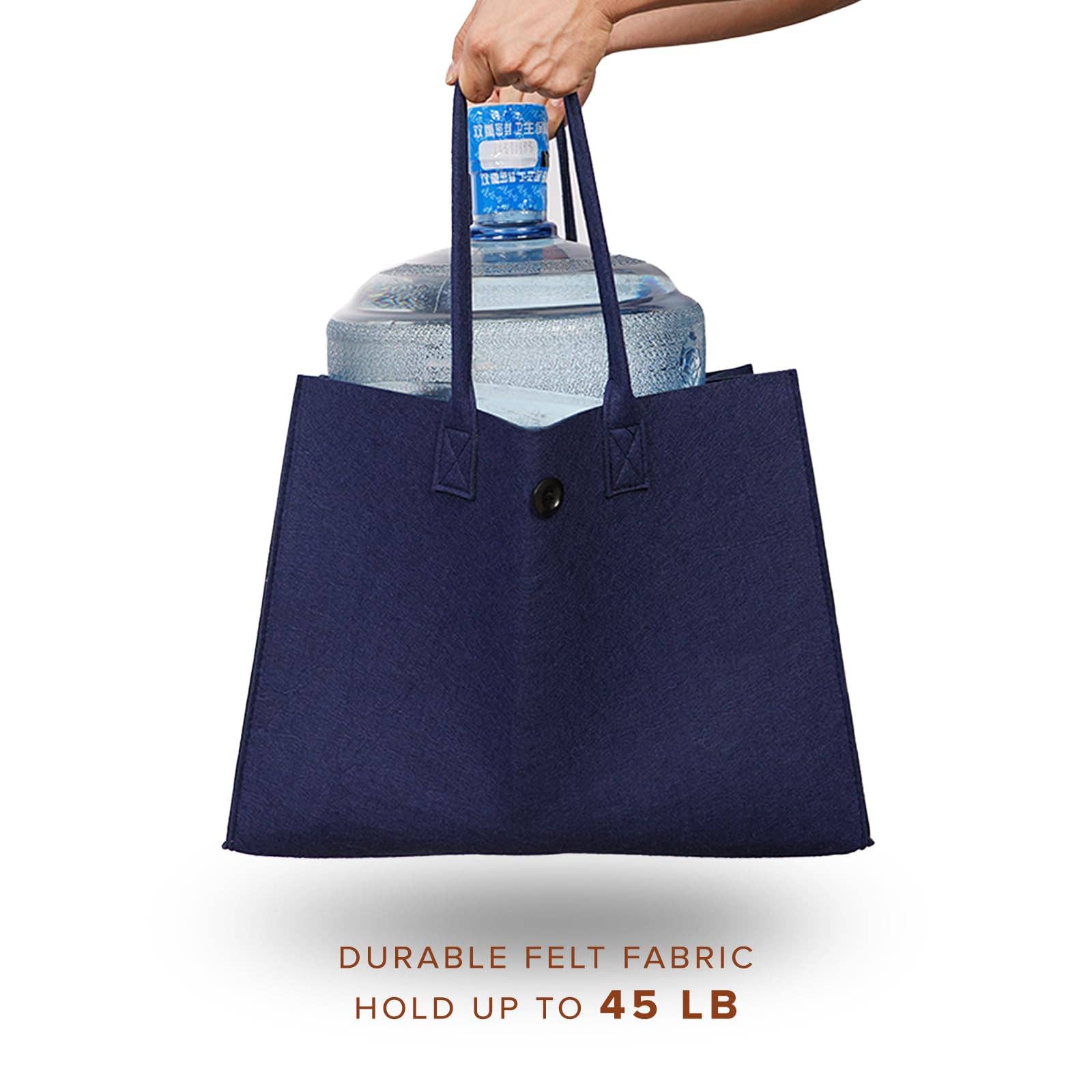 wandf – wholesale Livsmedels-/Shoppingväska – ECOHUB tålig återanvändbar kasse i återvunnet filttyg49