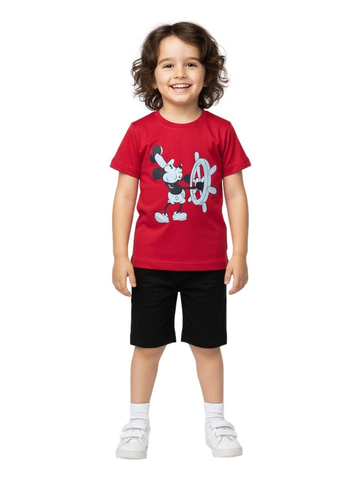 Unik - Wholesale Top & Short Set - Kids - Boys Mouse Short Set 2 piece cartoon anime 12M-24M1