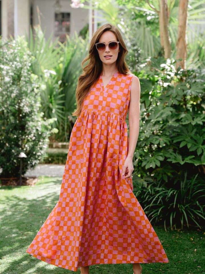 Jenny Linen Sleeveless Maxi for wholesale by Briton Court