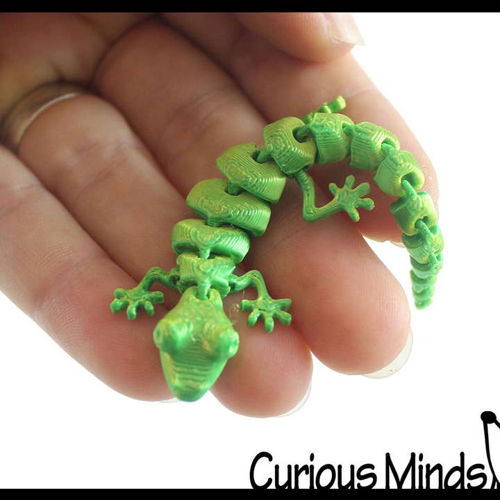 Curious Minds Toys - Wholesale Fidget Toy - Kids - 1 - Tiny 3D Printed Mini Gecko Lizard Wiggle Articulated Joi2
