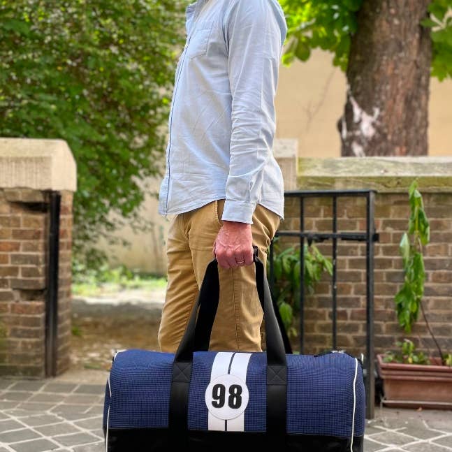 E2R PARIS - Wholesale Weekender Bag - Unisex - Riccardo BB98 unisex blue eco-responsible travel bag