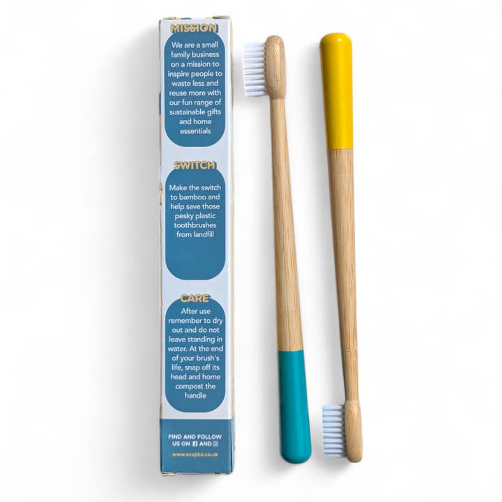 ecojiko – wholesale Toothbrush – Sustainable Bamboo Toothbrush, Adult Medium Toothbrush1