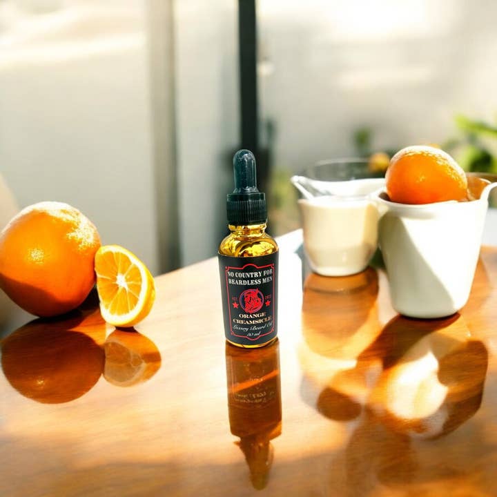Orange Creamsicle Beard Oil (One Ounce) for wholesale by No Country for Beardless Men