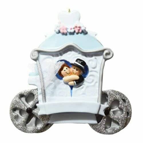 Carriage Personalised Christmas Ornament for wholesale by memory Box