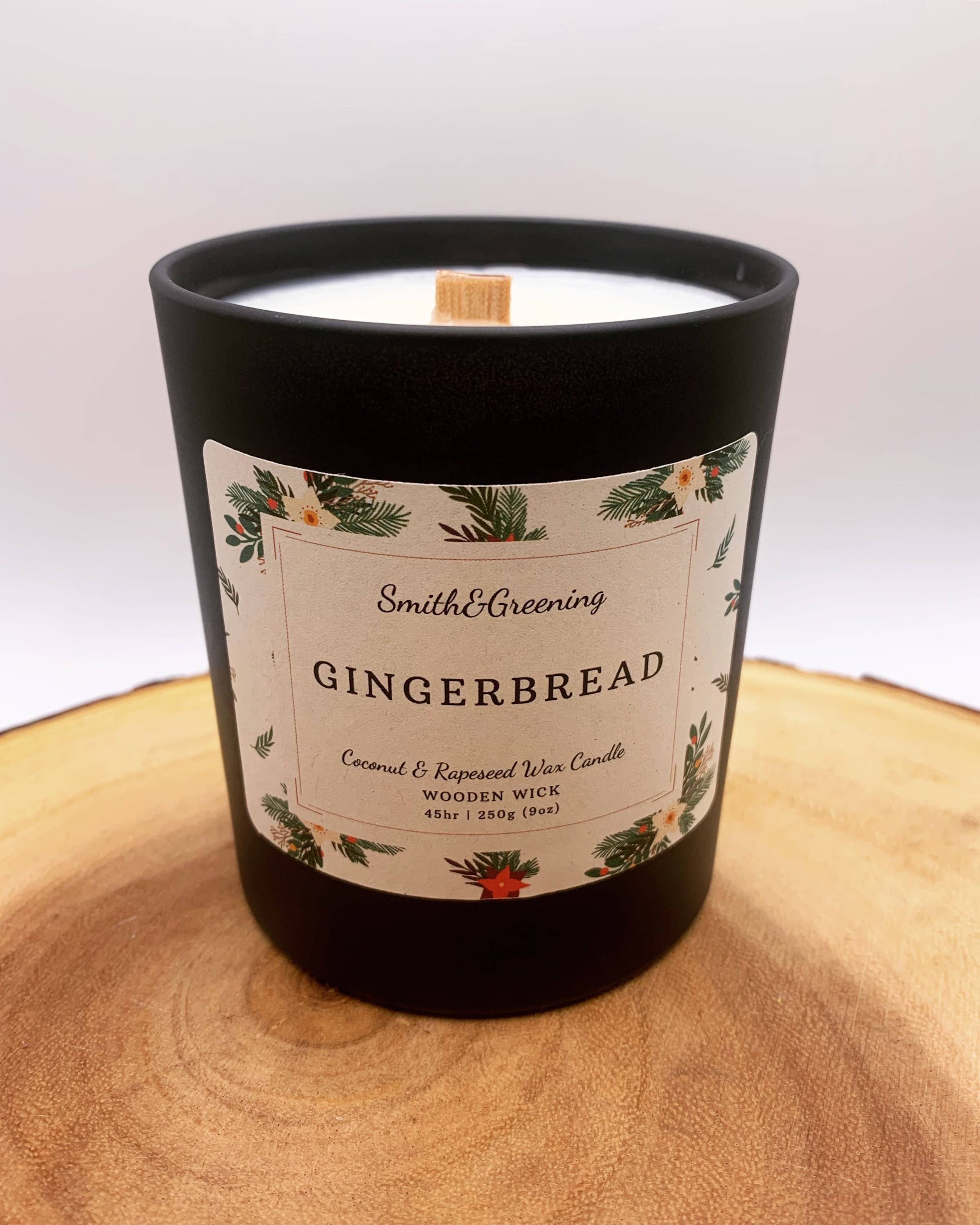 Smith & Greening – wholesale Jar/filled candle – Gingerbread Coconut Wax Candle with Wick Options