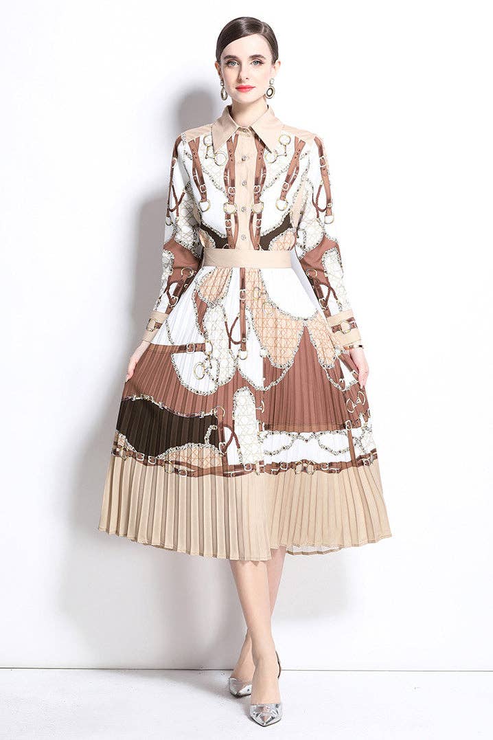 BRAUN MULTI DAMENMODE LANGES MIDIKLEID für den Großhandel auf Faire2