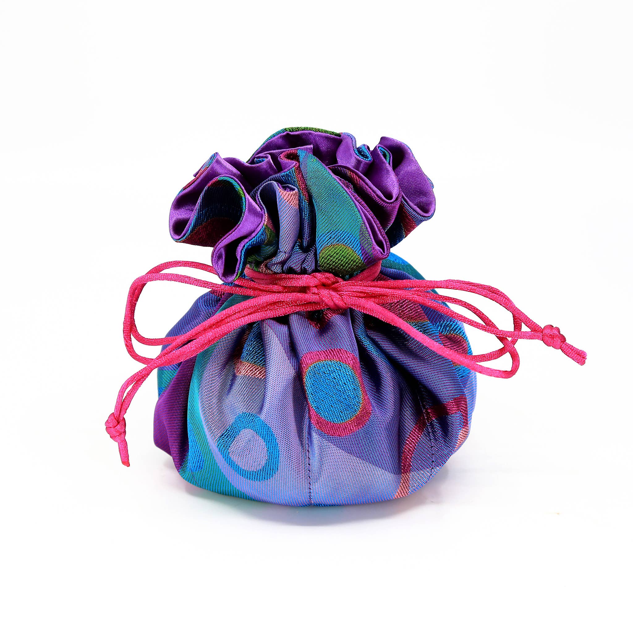 Cathayana - Wholesale Jewelry Box/Organizer - Polka Dots Brocade Jewelry Pouch3