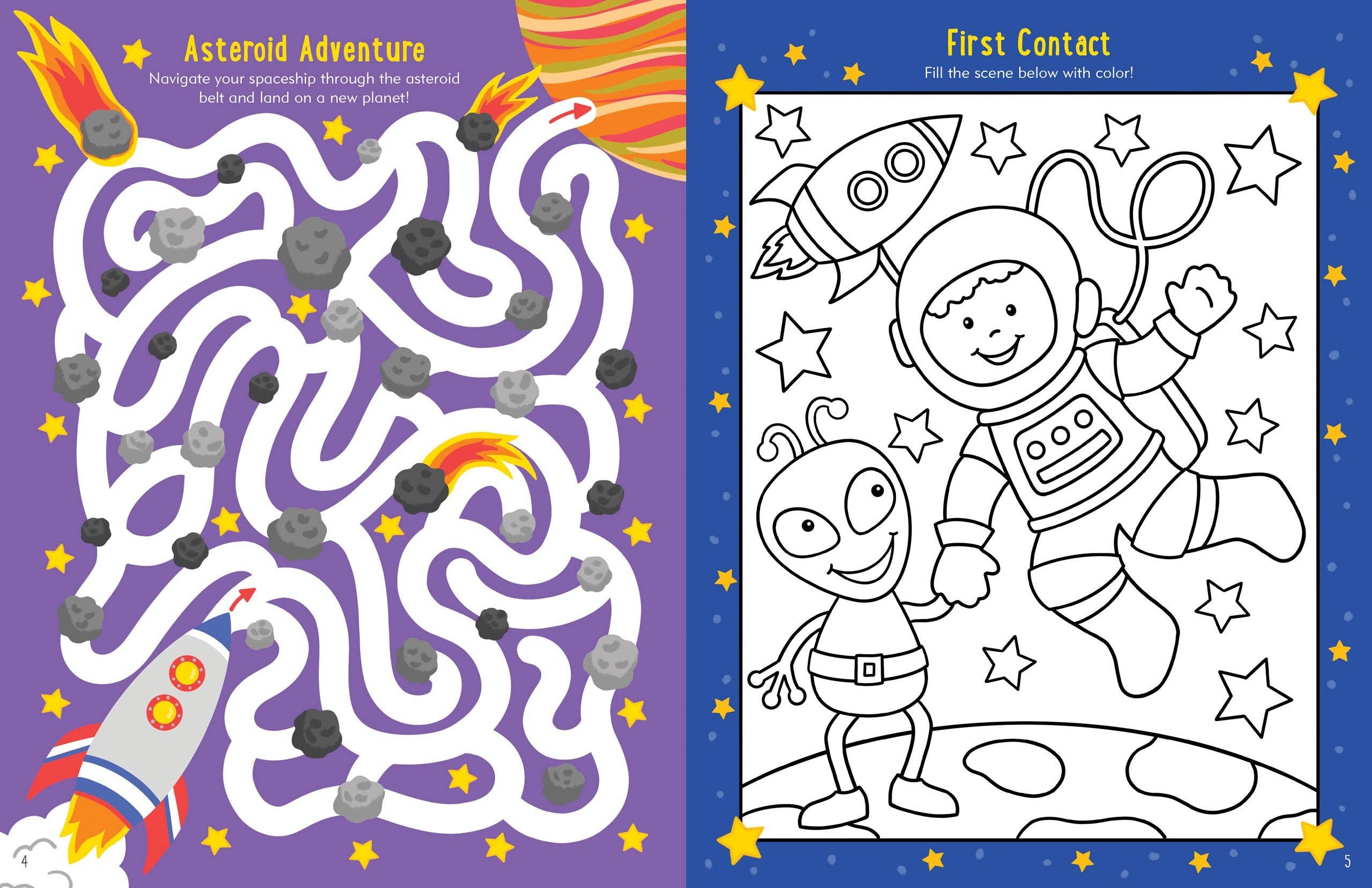 Peter Pauper Press - Wholesale Coloring & Activity Book - Kids & Baby - Outer Space Activity Book1