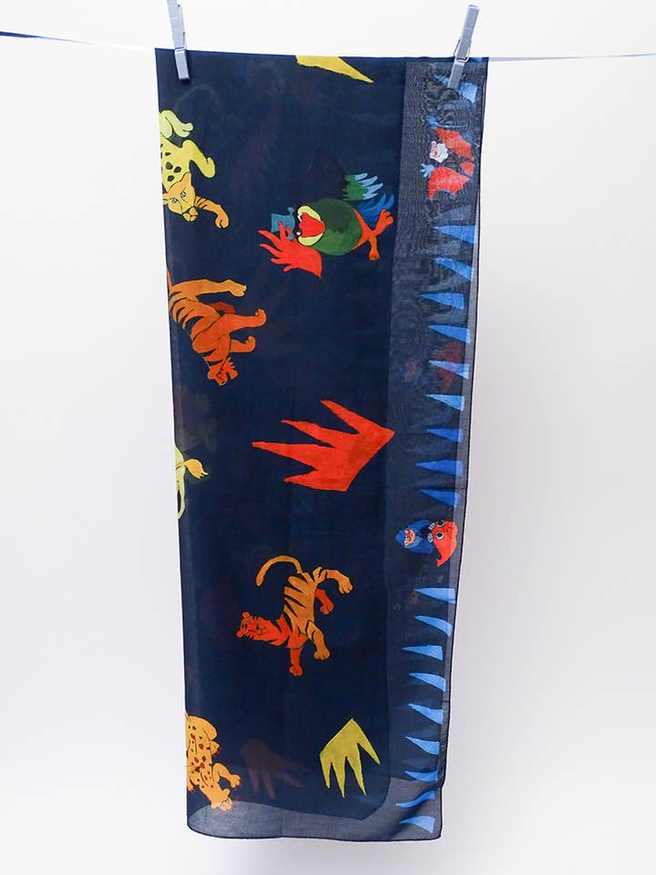 Graphic Patterns Scarf - The King and the Mockingbird for wholesale by Bleu tango